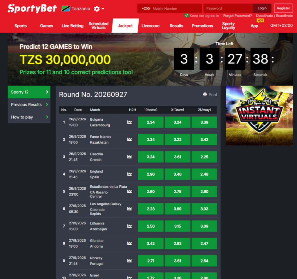 SportyBet bet